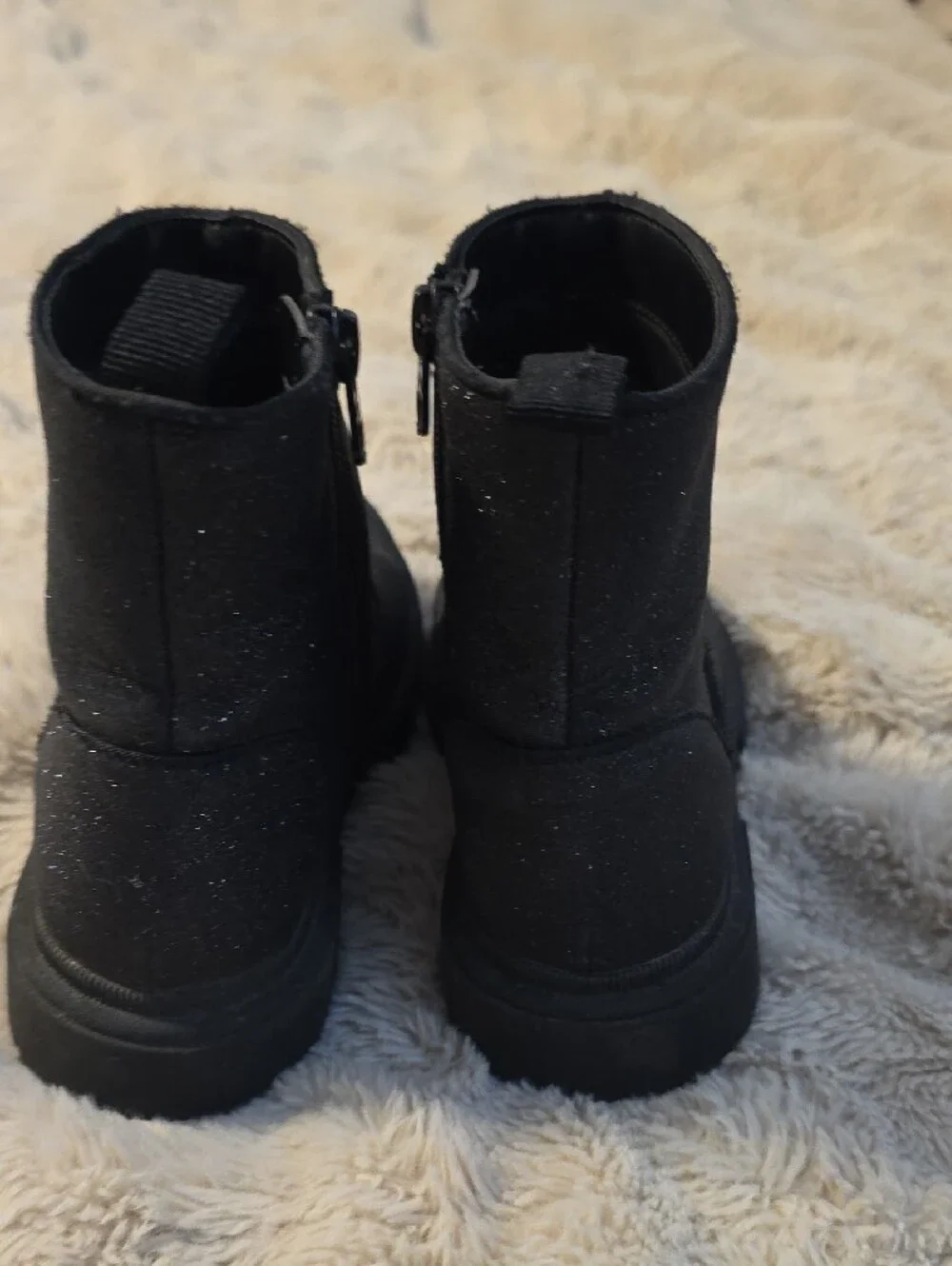 art class Black Glitter Kids Ankle Boots